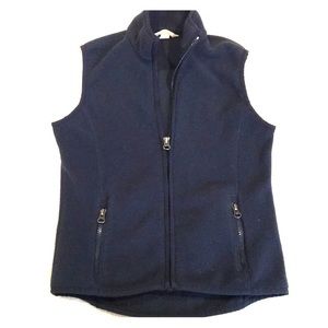 Land’s End Navy Blue Fleece Vest Size 7-8 Youth